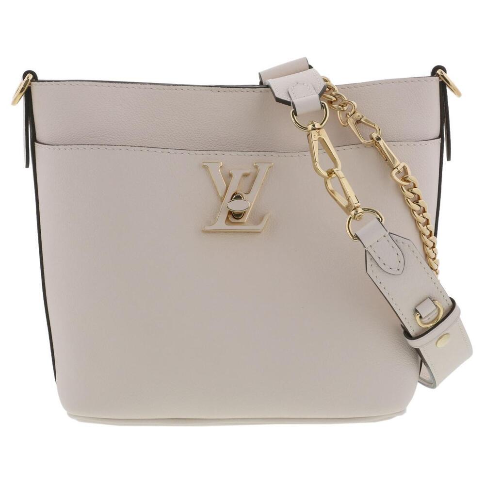LOUIS VUITTON Lock Walk Bag Shoulder Messenger Chain Lockme Quartz White